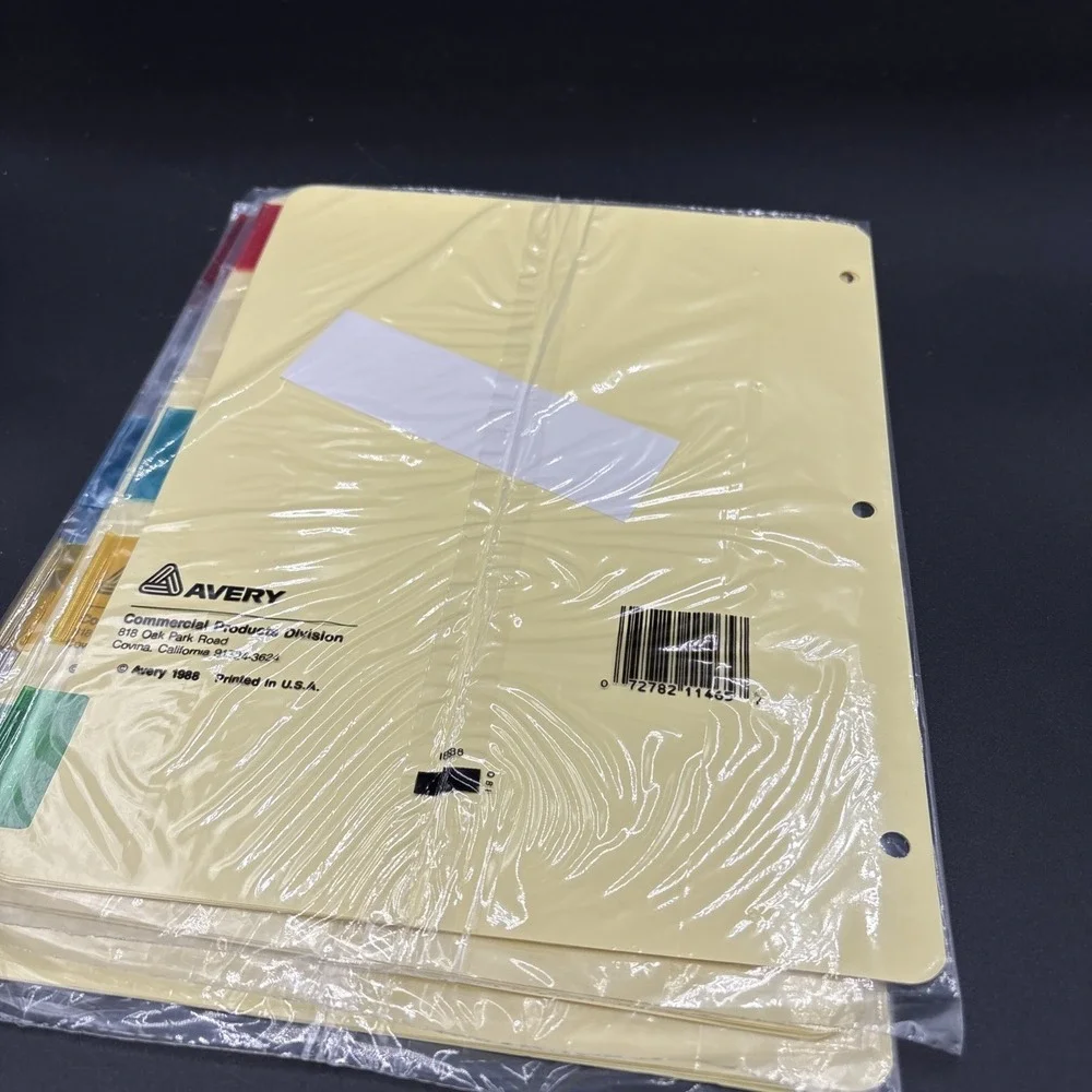 Avery Index Leaf Dividers 8.5X 11 Tabs 5 Multi Colors LOT OF 3 Binder Separator